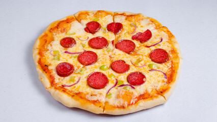 Pepperoni pizza isolated