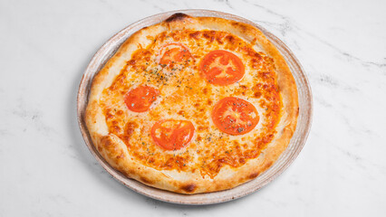 Margarita pizza isolated