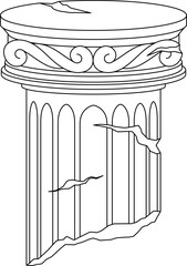 Ancient columns clipart