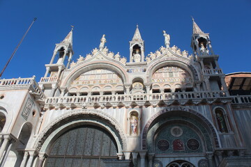 Naklejka premium Venice city, gondolas, churches, tourists, canals.. Venice Italy