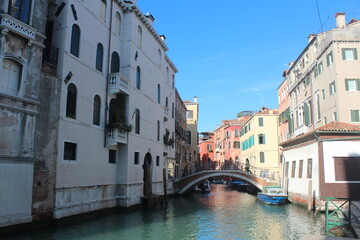 Venice city, gondolas, churches, tourists, canals.. Venice Italy