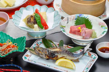 会席料理　和食　盛付
