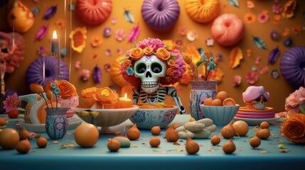 day of the dead head flower