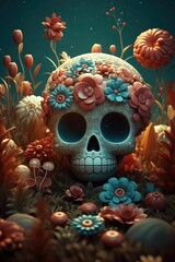 day of the dead head flower