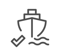 Ship management related icon outline and linear vector.
