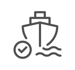 Ship management related icon outline and linear vector.