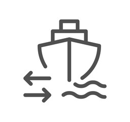 Ship management related icon outline and linear vector.