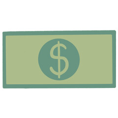 Cash Cartoon illustration