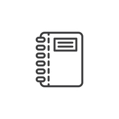 Notebook line icon