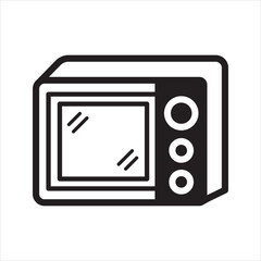 Fototapeta premium Television icon. Microwave oven icon. Vector and glyph