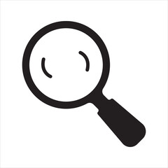 Magnifying glass icon. Search icon. Vector and glyph