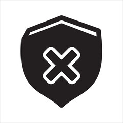Obraz premium Cancel Protection icon. Vector and glyph