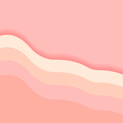 Abstract pink background with wavy lines. Vector illustration for your design