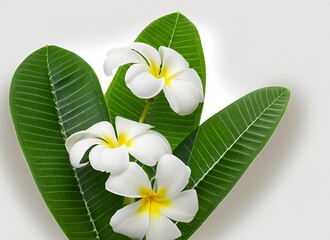 white frangipani flower