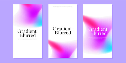 Modern grainy gradient covers set. Abstract colorful banners design.