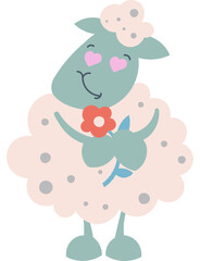 Sheep Cute Character