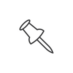 Push pin line icon
