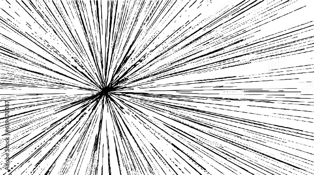 Wall mural circular starburst explosion texture. distressed uneven grunge background. abstract vector illustrat