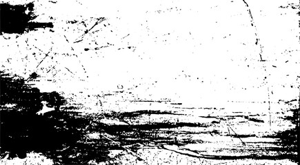 Scratched and Cracked Grunge Urban Background Texture Vector. Dust Overlay Distress Grainy Grungy Effect. Distressed Backdrop Vector Illustration. Isolated Black on White Background. EPS 10.