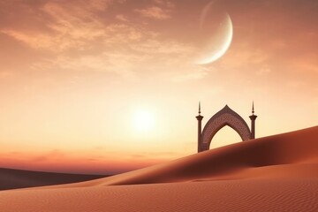 lantern, mosque  islamic at desert