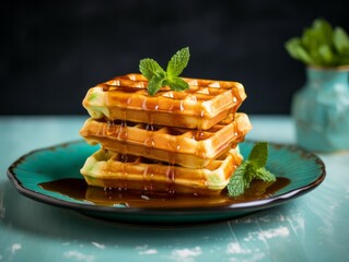 Belgian Waffle with toppings