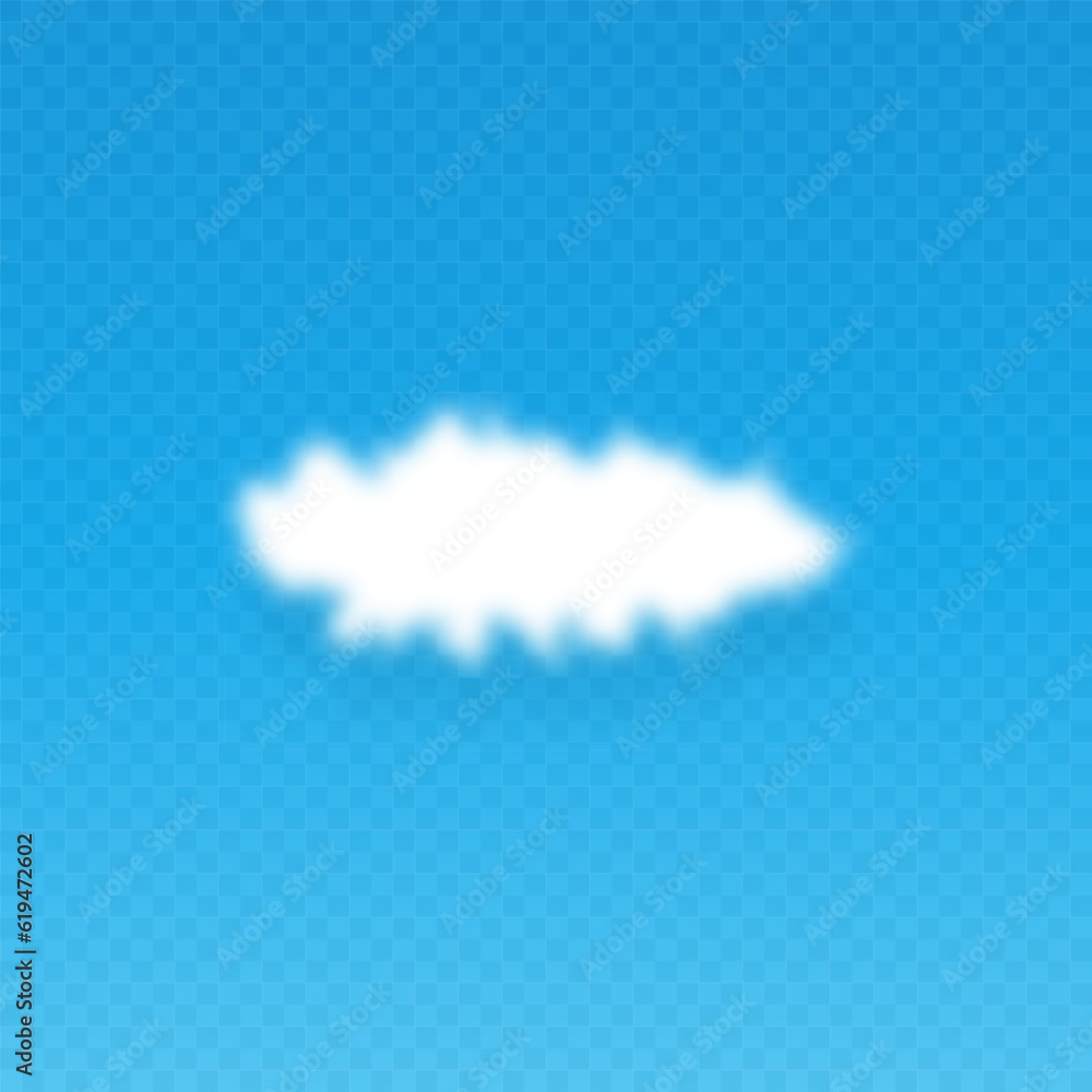 Poster cloud icon isolated transparent background of the sky. vector.