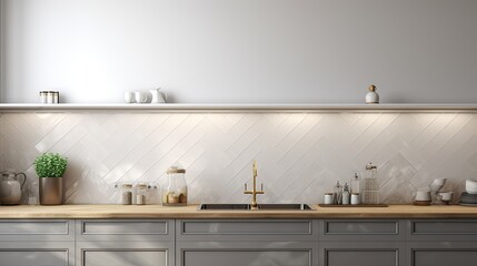 Modern Mosaic backsplash in kitchen, Modern interior, Classic style