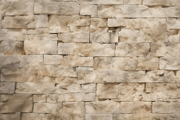 a texture of a beige colored massive sandy stone wall filling the frame. Generative AI technology