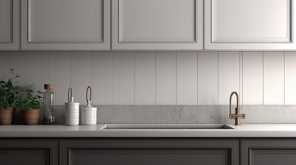 Modern Mosaic backsplash in kitchen, Modern interior, Classic style