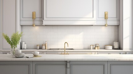 Modern Mosaic backsplash in kitchen, Modern interior, Classic style