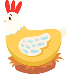 Chicken On Nest