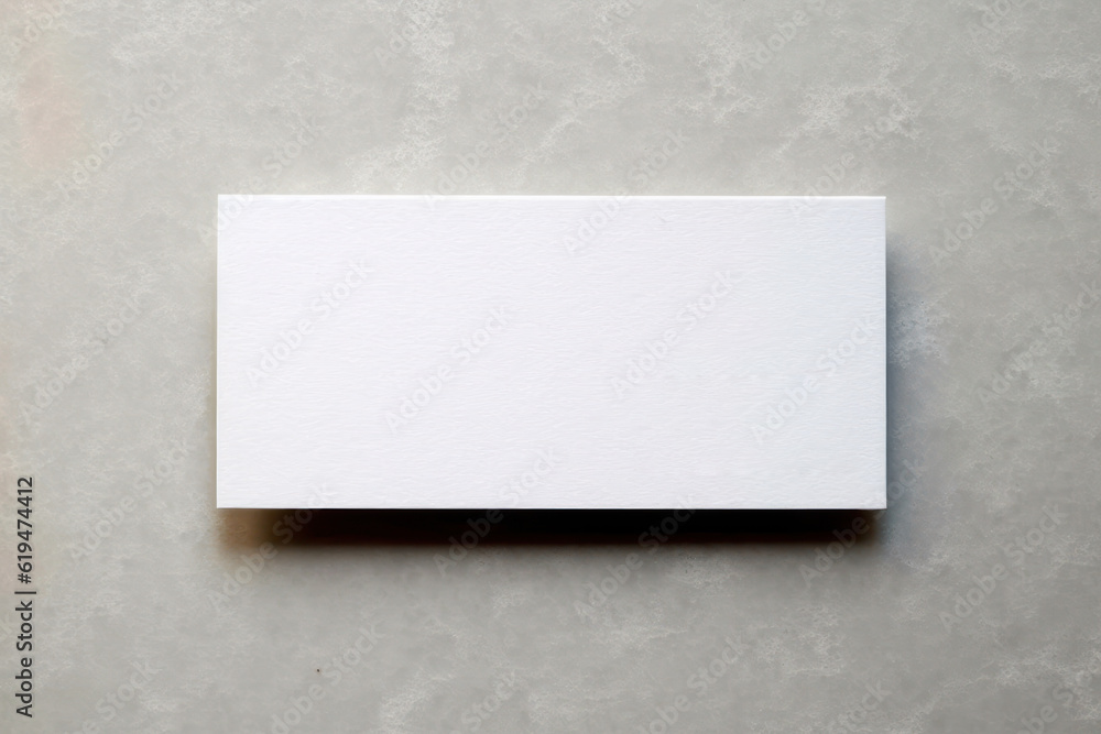 Poster empty white paper mockup blank on gray background generative ai