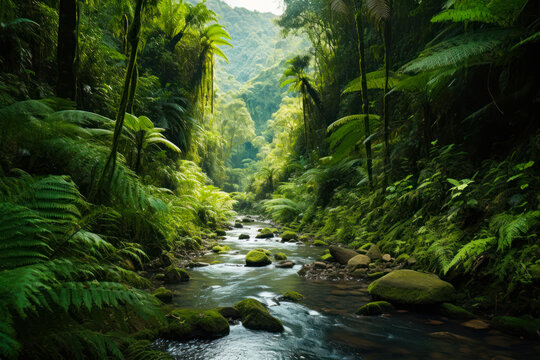 stream in the green jungle generative ai