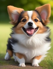 Cute Dog smiling - AI generative content