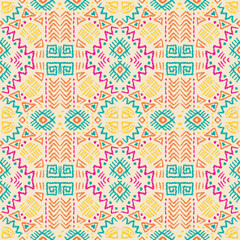 African ethnic seamless pattern abstract. African geometric pattern on geometric square