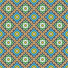 Seamless geometric pattern. Arabic style Zellij