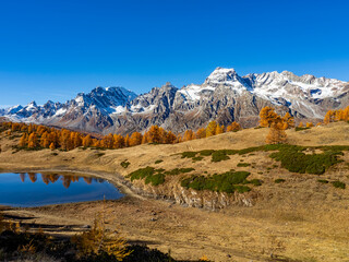 Autumn landscape in Alpe Devero