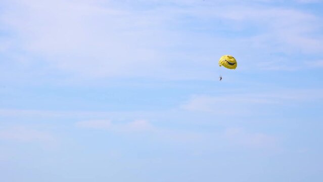 Parasailing is a popular pastime in many resorts around the world. The active form of relaxation.