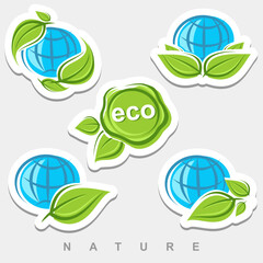 Collection ecology icons. Ecology icons set. Vector