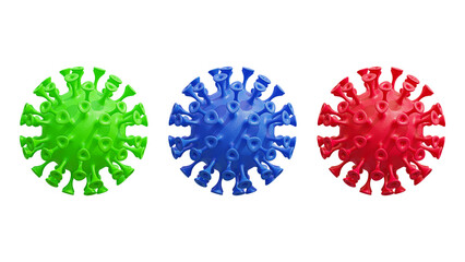 Corona virus or flu medical image 3d render isolated