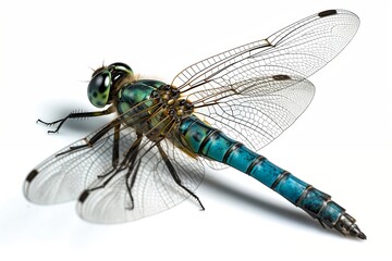 Dragonfly isolated on white background. Generative AI