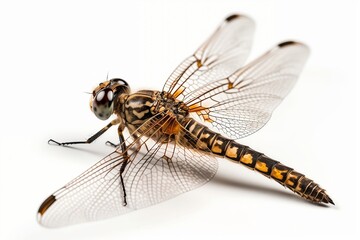 Dragonfly isolated on white background. Generative AI