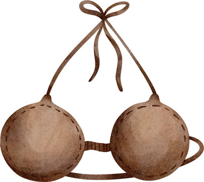 One breast breast cancer concept half empty bra after amputation