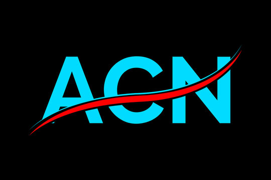 ACN logo. ACN latter logo with double line. ACN latter. ACN logo for technology, business and real estate brand