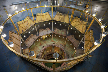 Workshop of nuclear engineering factory for hydraulic test.