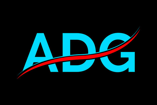 ADG logo. ADG latter logo with double line. ADG latter. ADG logo for technology, business and real estate brand