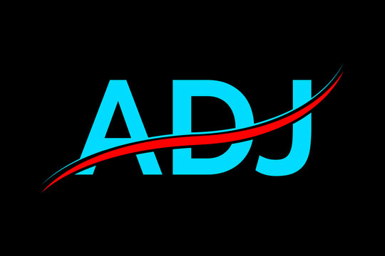 ADJ logo. ADJ latter logo with double line. ADJ latter. ADJ logo for technology, business and real estate brand