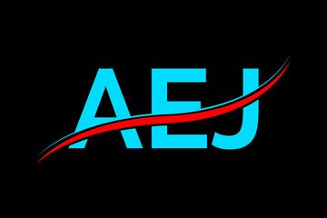 AEJ logo. AEJ latter logo with double line. AEJ latter. AEJ logo for technology, business and real estate brand