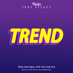3d text effect trend with outline EPS File
