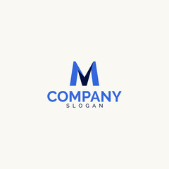 M and V lettermark logo design